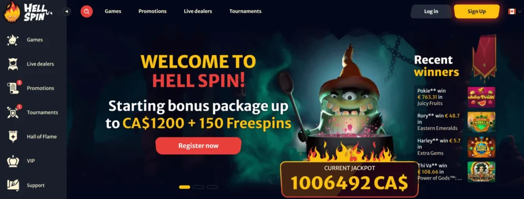 Hell Spin casino online in Canada